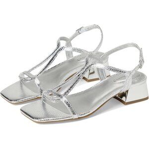 Bandolino Primadon Women's Dress Sandals Silver Snake : 9.5 M, Synthetic